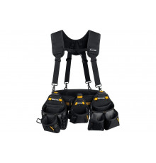 Пояс монтажника, в комплекте: пояс монтажника, подтяжки и 3 сумки KRAFTOOL KBS-5 38760-5