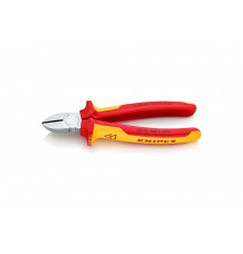Бокорезы Knipex SB VDE, 180 мм, хром, 2-компонентные диэлектрические ручки KN-7006180SB