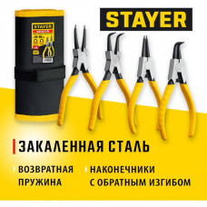 STAYER 4 шт., 160 мм, набор съемников стопорных колец 22830-H4