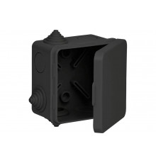Распаячная коробка IEK км41238 80x80x50мм о/к ip54 7 вв. черная UKO31-080-080-050-K02-54